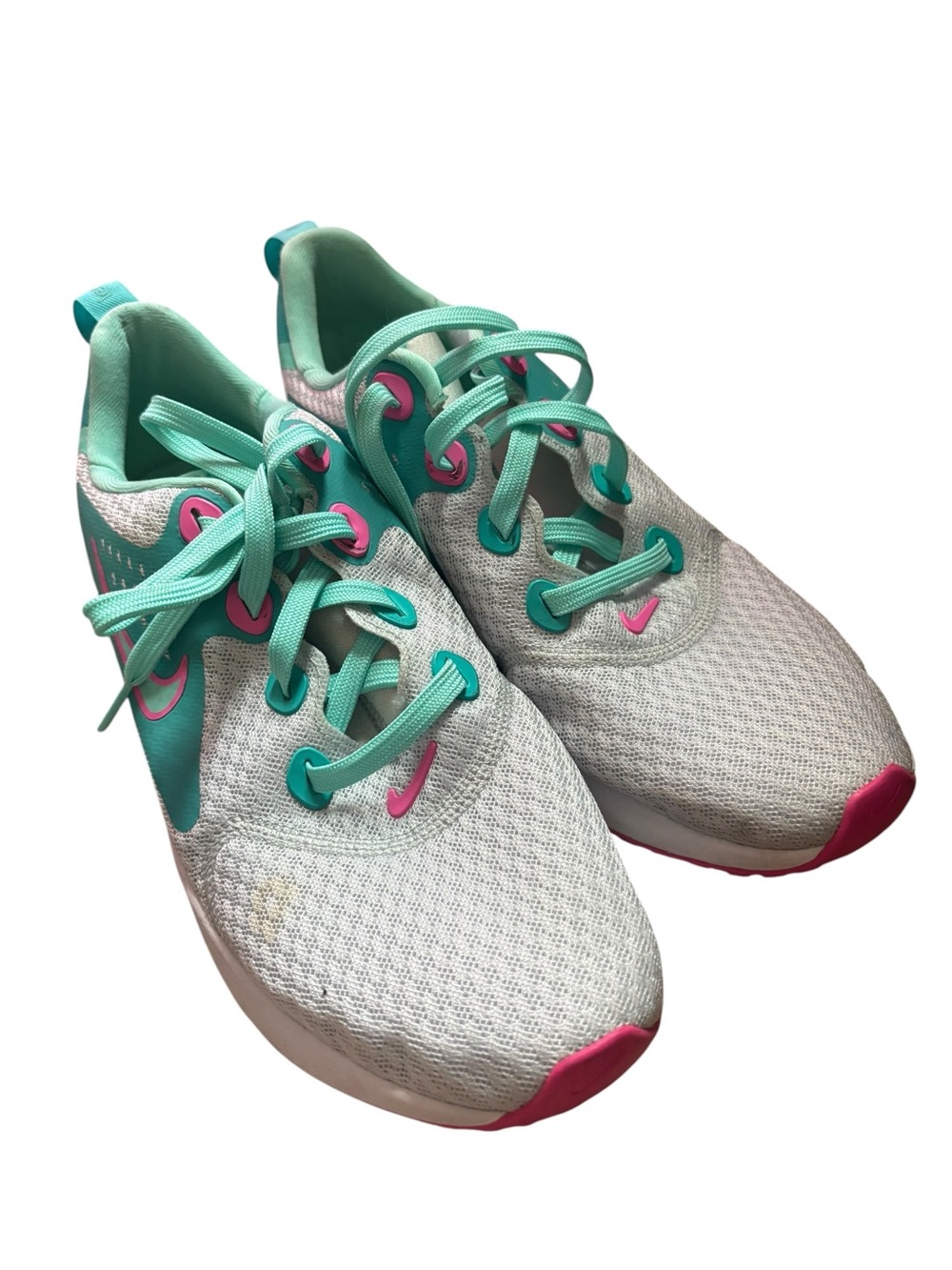 Nike Legend React Aqua running shoes
 - White with Teal and Pink